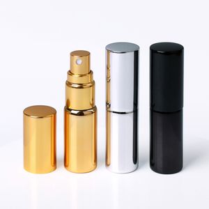 5ML Draagbare UV Glas navulbare parfumfles met aluminium verstuiver spuitflessen monster lege containers ondersteunen logo aangepast