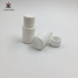 100 ensembles 10g Mini récipient en plastique blanc HDPE bouteille de pilule de médecine pour pilules, Capsules