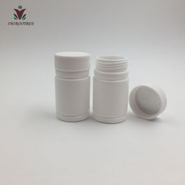 100 juegos de botellas de plástico blanco para pastillas de 30cc para embalaje médico con sellador de tapa de rosca envío gratis