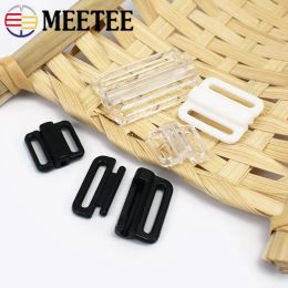 100sets de 8-25 mm de plástico bikini clip hebillas sujetador sujetador de baño ajuste de cierre frontal broche de diy accesorios para ropa interior de costura