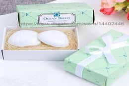 100sets Soap Soap Shea Shel Forme de rêve de mer de mariée Mariage Bridal Party Mini Bath Bath Ocean Breeze Scent1534556