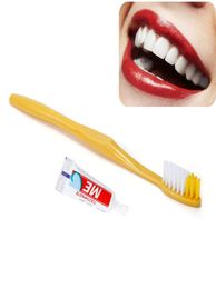 100setslot Wegwerptandenborstel met tandpasta Individueel verpakt Tandheelkundige apparatuur el Bad Gebruik voor kamperen Reizen 2350044
