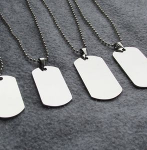 100setslot roestvrijstalen legerhondentags Militaire lege ID -tags met 24 -inch kralenketens samen67902222222