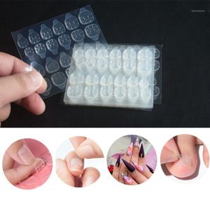 100 hojas de pestañas de uñas pegamento doble pegatina lateral pegatinas adhesivas autoflexibles en arte falso uñas herramientas de extensión del dedo del pie1