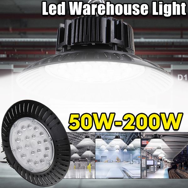 100W 150W 200W UFO LED High Bay Light AC220V Impermeable Almacén Garaje Luces Super Brillante Comercial Industrial Iluminación