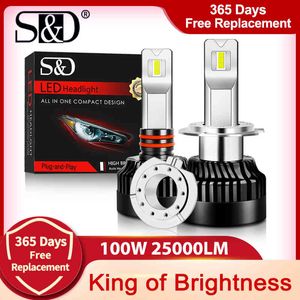 100W 25000Lm H1 H11 H7 Headlight Bulbs Canbus H4 LED H8 H9 9005 HB3 9006 HB4 9012 HIR2 Lamp Cars Running Lights 300% Bright