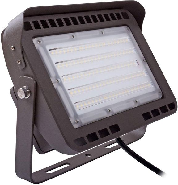 Focos LED de 100 W para exteriores, 12600 lm, luz blanca diurna de 5700 K, reflector LED superbrillante, perímetro de arena impermeable y luz de seguridad