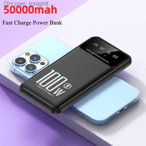 100W Super Fast Charging Power Bank 50000mAh Portable Charger External Battery Pack Powerbank for Samsung Q230826