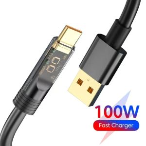 Câble de Type C 100W câble de Charge ultra rapide 6A USB C câble en Silicone liquide cordon de Charge rapide pour Xiaomi 12 LG Samsung S23 S24