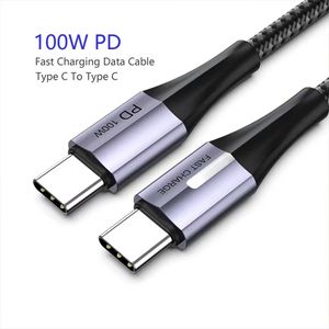 100W USB C tot USB Type C-kabel 5A PD snel oplaadlader Gegevenskabel Quick Charge 4.0 Type-C Cord voor Samsung S20 Note10 Xiaomi