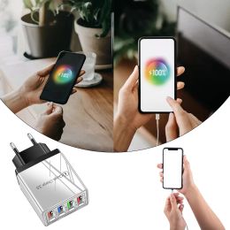 100W USB Charger Telefoonlader QC 3.0 4Ports snellaadadapter voor I-Phone 13 12 11 Samsungs Huaweip30 P50 USB Chargeur