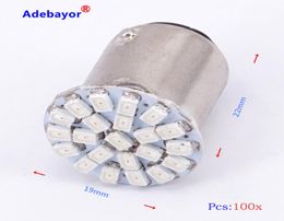 100X 1157 P214W P215W 7528 BAY15D 22 3014 SMD 1206 voiture frein à LED arrêt parking clignotant Automobile cale lampe blanc rouge7282126