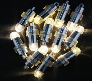100x ampoules de lumières de fête LED à piles pour ballons de lanterne en papier décoration de fête étanche blanc rouge vert jaune Bule7914682