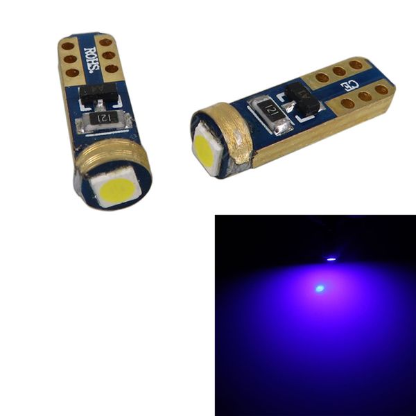 100x bombillas de coche superbrillantes azules T5 3030 1SMD Canbus grupo de instrumentos sin errores 37 73 74 79 17 57 bombilla de luces LED 12V