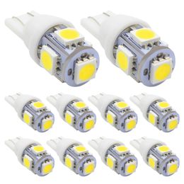 100X T10 LED voiture lumière W5W 5050 194 168 T10 LED Ampoule Auto Auto Coin de décharge de coin T10 Coind Bulbs Licence de voiture Nouveau