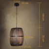 Wood Barrel Pendant Lamp