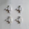 4pcs white T connector