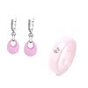 Metal color:Pink Set Jewelry&Ring Size:9