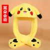 Yellow bikachu hatA cap with moving ears