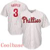 White cool base Phillies #3 Harper