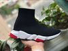 Sock Shoe black red sole