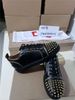 Black Leather with Gold Spikes