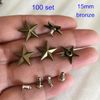 15mm- bronze - 100 set