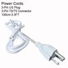 3.3ft 100cm US power cord without switc