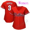 Women Red Phillies #3 Harper