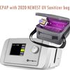 MOYEAH CPAP Snoring Machine and UV Sanitizer bag set Portable Breathing Device. With CPAP Nasal Mask, Strap, Tube, Filter, Travel Bag