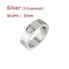 Silber (5mm) -3 Diamant
