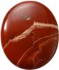 Pedra de preocupação oval jaspe vermelho