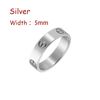 Silver (5mm)-LOVE Ring