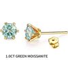 1.0 Green Moissanite-with Gra Certific