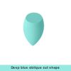 Deep blue oblique cut shape