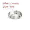 Zilver (6 mm) -3 diamant