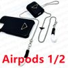 Zwarte AIRPODS 1/2 + Ketting + Telefoonhoes