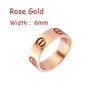 Rose goud (6 mm) -Love ring