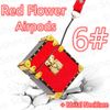 #6 Red Flower Airpods1/2 +логотип