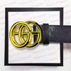 #4 Glossy print.black+Open gold buckle