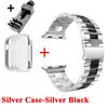 Gümüş -Silver Black-456SE 40mm