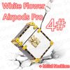 #4 White Flower Airpods Pro +логотип