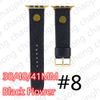 8 # 38/40 / 41mm Black Flower + Logo