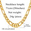 18K Gold Plated-28 Inches