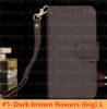 #1-Dark Brown Flowers (Big) L