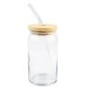 Clear with lids&straw