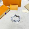 Blue and white bracelet
