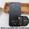 Czarna skóra krokodyli 【z pudełkiem】