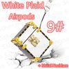 #9 White Plaid Airpods1/2 +логотип
