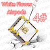 4 # White Flower Aripods Case